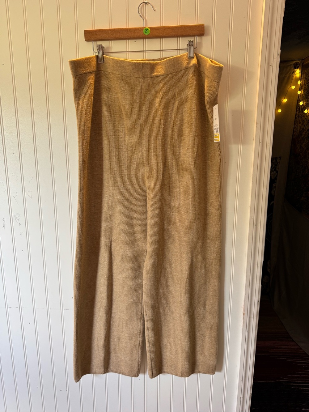 Isabel & Ingrid maternity Women’s Wide-Leg Knit Pants in Camel